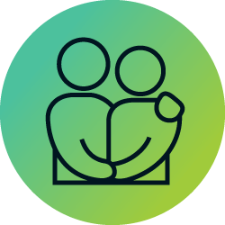 Icon for Authentic Person and Family Centered Planning Practices